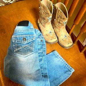 Roper toddler girls boots and jeans